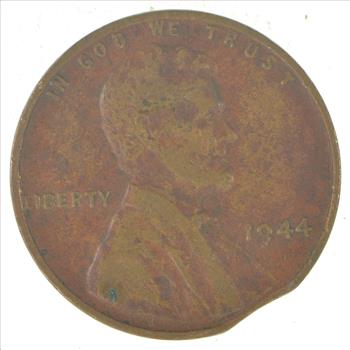 Major Error - Clipped Planchet Error - Lincoln Cent - 1944 - Neat