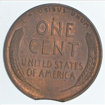 Major Error - Clipped Planchet Error - Lincoln Cent - 1945 - Neat