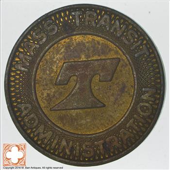 Mass Transit Administration 1 Fare Token
