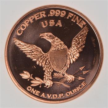 Mercury Head - .999 Fine Copper 1 Oz Round