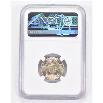 Mint Error MS64 1945-P Jefferson Nickel - OBV & REV Lamination NGC