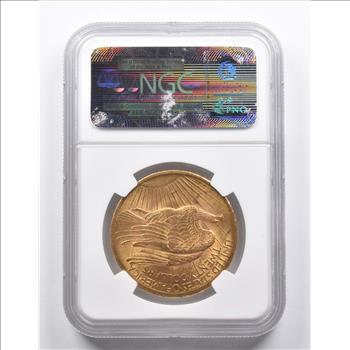 MS62 1907 $20 Saint-Gaudens Gold Double Eagle NGC