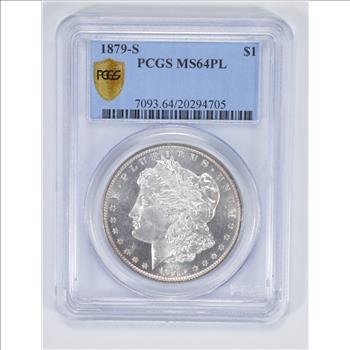 MS64PL 1879-S Morgan Silver Dollar - PCGS Graded