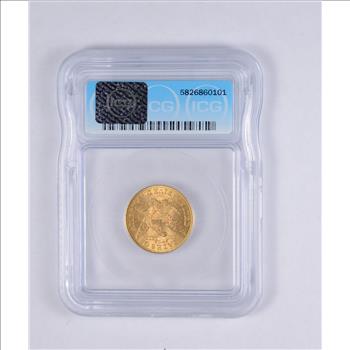 MS65 1897 $5.00 Liberty Head Gold Half Eagle - OXX - Graded ICG