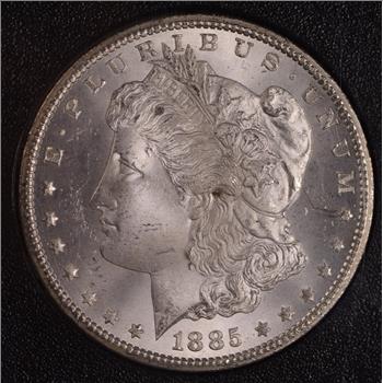 MS65 GSA Hoard 1885-CC Morgan Silver Dollar - NGC Graded