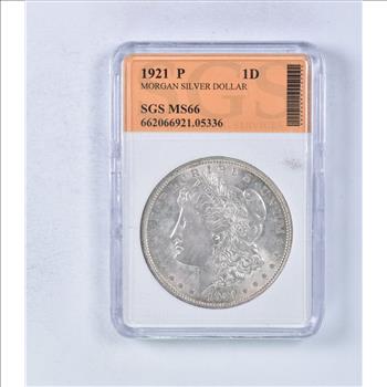 MS66 1921 Morgan Silver Dollar - Slabbed