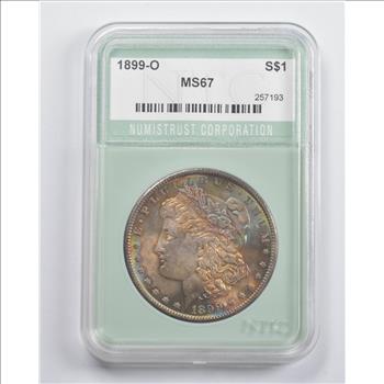 MS67 1899-O Morgan Silver Dollar NTC - Insane Color | Property Room