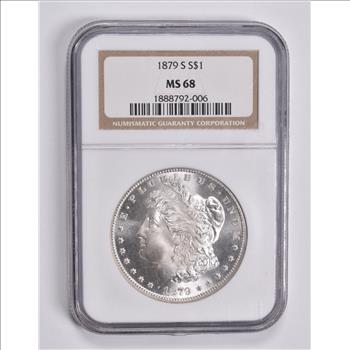 MS68 1879-S Morgan Silver Dollar NGC