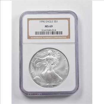 MS69 1996 American Silver Eagle NGC