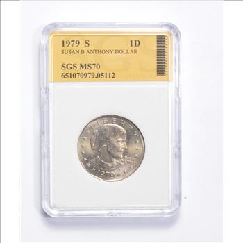 MS70 1979-S Susan B. Anthony Dollar - Graded SGS