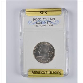 MS70 2005-D Minnesota State Quarter - Slabbed