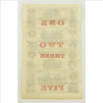 Nebraska NE Bank of Florence $1-$2-$3-$5 18__ Uncut 1800's