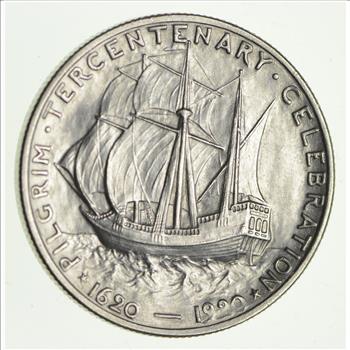 No Reserve - 1920 Pilgrim Tercentenary Commemorative Half Dollar - Circulated