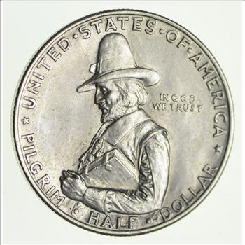 No Reserve - 1920 Pilgrim Tercentenary Commemorative Half Dollar - Circulated