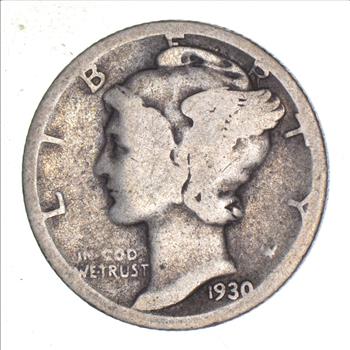 Over 70 Years Old United States Mercury Head Dime - 1930-S
