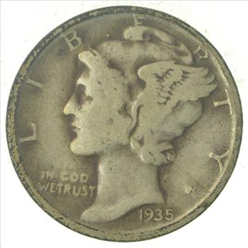 Over 70 Years Old United States Mercury Head Dime - 1935-D