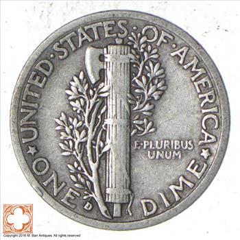 Over 70 Years Old United States Mercury Head Dime - 1937-D