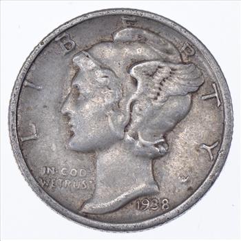 Over 70 Years Old United States Mercury Head Dime - 1938-S
