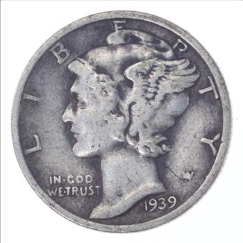 Over 70 Years Old United States Mercury Head Dime - 1939-S