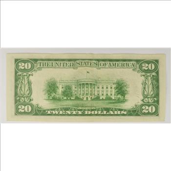 Over 80 Years Old - Early 1934 $20.00 US Federal Reserve Note