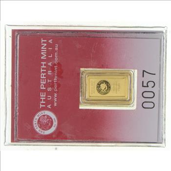 Perth Mint Australia 1 Gram Gold Bar
