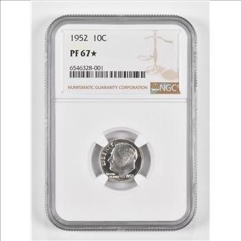 PF67* 1952 Roosevelt Dime NGC
