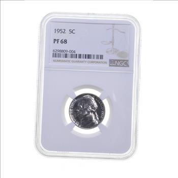 PF68 1952 Jefferson Nickel - Graded NGC