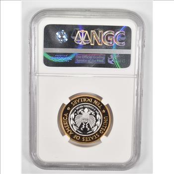 PF70 UCAM 2000-W $10 Library Of Congress Commemorative Bimetallic Coin - Castle NGC