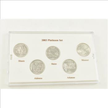 PLATINUM PLATED 2003 State Quarter Set - AWESOME