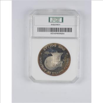 PR65 1976-S Eisenhower Bicentennial Silver Dollar - Clad - Slabbed