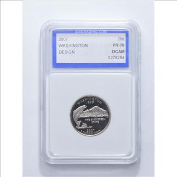 PR70 DCAM 2007 Washington State Quarter Grade IGS