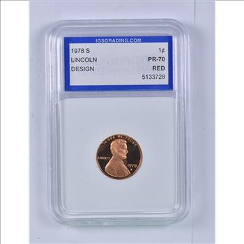 PR70 RD 1978-S Lincoln Memorial Cent - Slabbed