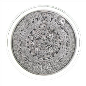 PROOF - 1 Oz 999 Silver Aztec Mayan Calendar Collectible Coin Medal Bullion