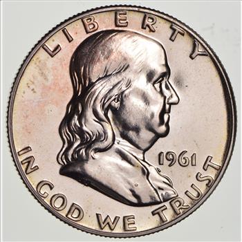 PROOF 1961 Franklin Half Dollar - Specially Minted! Mirror Surfaces - Only Found in Proof Sets!