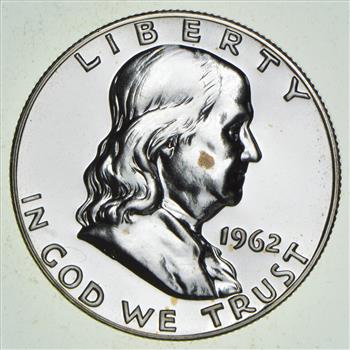 PROOF 1962 Franklin Half Dollar - Specially Minted! Mirror Surfaces - Only Found in Proof Sets!