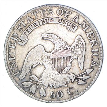 Rare - 1823 BUST Half Dollar - Great Detail - United States Type Coin