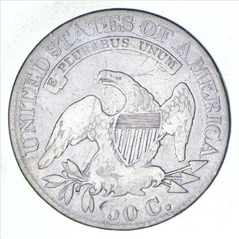 Rare - 1825 BUST Half Dollar - Great Detail - United States Type Coin