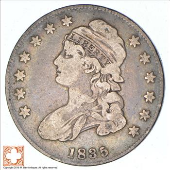 Rare - 1835 BUST Half Dollar - Great Detail - United States Type Coin