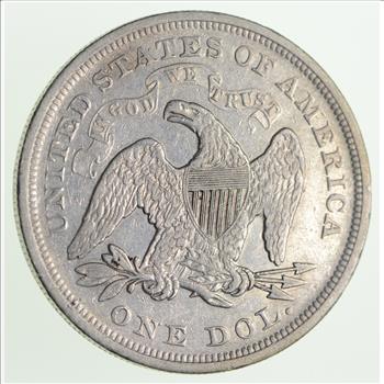 RARE - 1871 Seated Liberty Silver Dollar