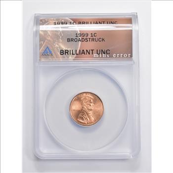 Rare 1999 BROADSTRUCK Error Broad Strike ANACS Graded