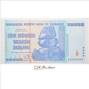 RARE - 2008 100 Trillion Dollar Reserve Bank Of Zimbabwe Currency Note