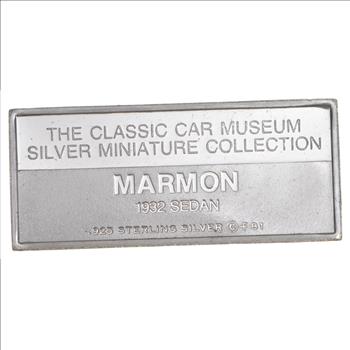 RARE Classic Car Museum .925 Sterling Silver - Bar Limited Edition Series