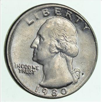 Rare Error - 1980 Off-Center Washington Quarter - TOUGH