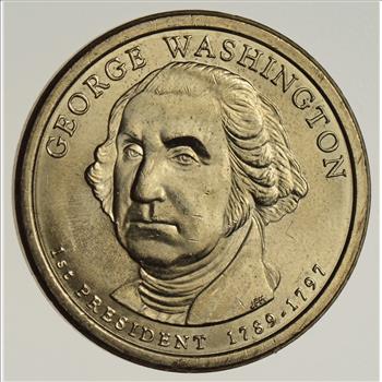 RARE Error - 2007 George Washington Dollar Coin - 1st President - Missing Edge Letters - Tough Error