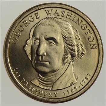 RARE Error - 2007 George Washington Dollar Coin - 1st President - Missing Edge Letters - Tough Error