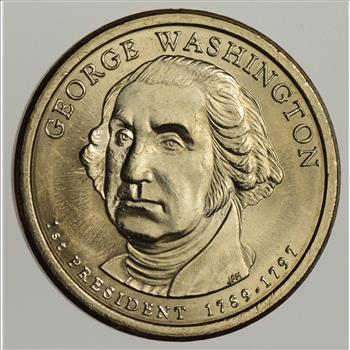 RARE Error - 2007 George Washington Dollar Coin - 1st President - Missing Edge Letters - Tough Error