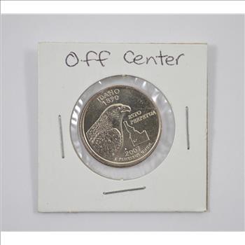 Rare Error - 2007-D Off-Center Idaho Washington Quarter - TOUGH