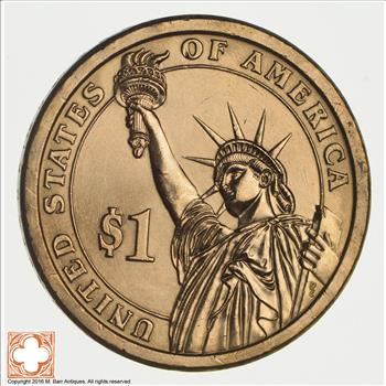 RARE ERROR - DOUBLE EDGE Lettering - 2007 ADAMS - Presidential Dollar