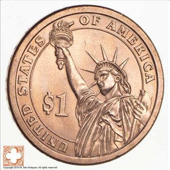 RARE ERROR - DOUBLE EDGE Lettering - 2007 ADAMS - Presidential Dollar