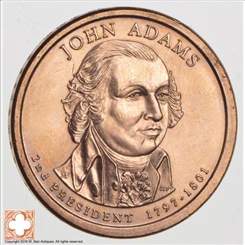 RARE ERROR - DOUBLE EDGE Lettering - 2007 ADAMS - Presidential Dollar